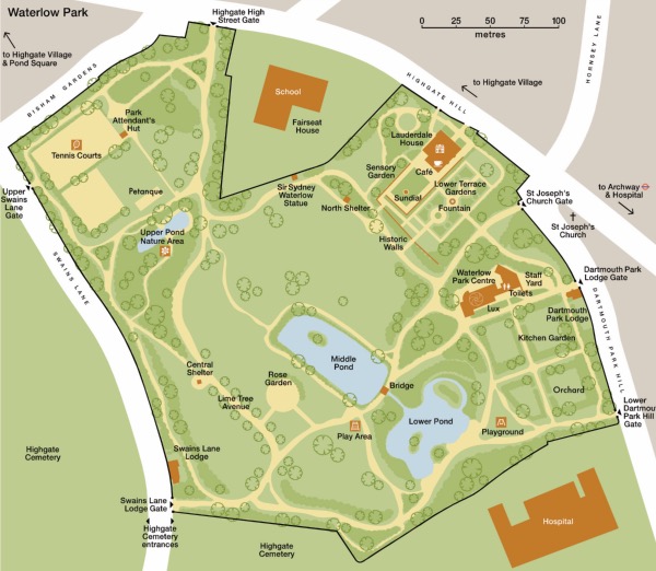 waterlow park map-2019