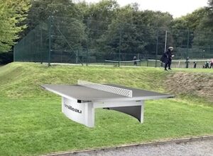 2. On the grass next to the Pétanque pitch